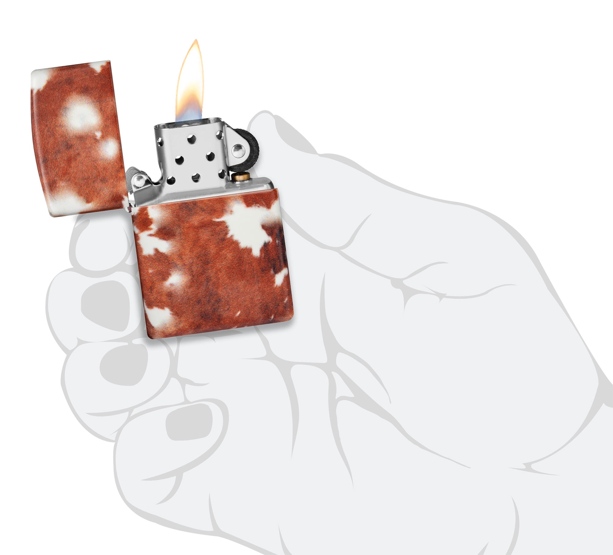 Zippo 540 Color Cow Print Design Pocket Lighter