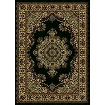 Radici Usa Castello Area Rug 1191 Black Medallion Floral 3' 3" x 4' 11" Rectangle