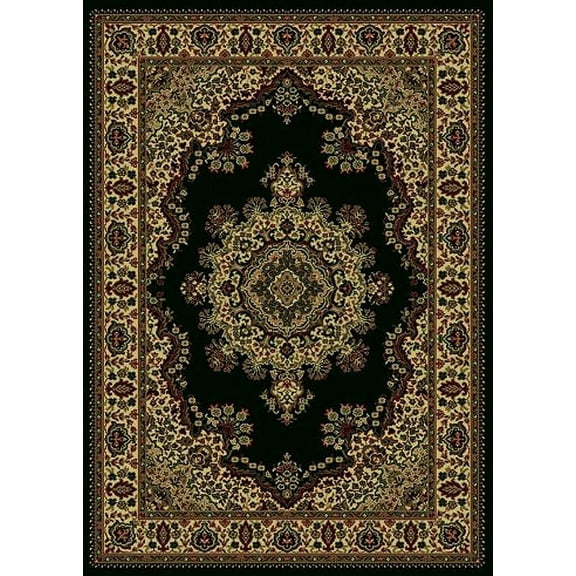 Radici Usa Castello Area Rug 1191 Black Medallion Floral 3' 3" x 4' 11" Rectangle
