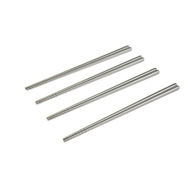 Mainstays Stainless Steel Chopsticks 4 Pairs, Silver