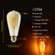 thumbnail image 4 of Bombilla LED de cristal para decoración del hogar, filamento ST64, 6 piezas, 6W, 8W, E27, B22, Retro, Edison, Vintage, 220V, 240V, 2700K, 4000K, 4 of 4
