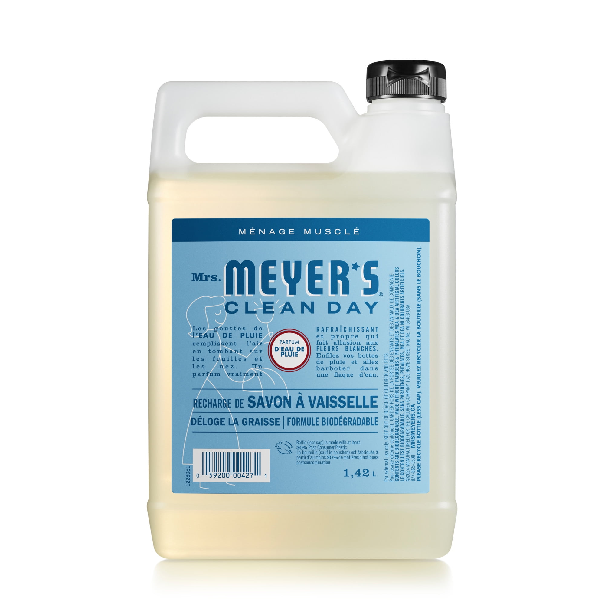 Mrs. Meyer's Clean Day Liquid Dish Soap Refill, Rain Water Scent, Bottle