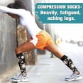 thumbnail image 4 of 6 Pairs Size Compression Socks for Women &Man,20-30 mmHg Knee High Compression Socks, Nylon Unisex Compreeion Sport Sock for Medical, Running(L/XL), 4 of 8