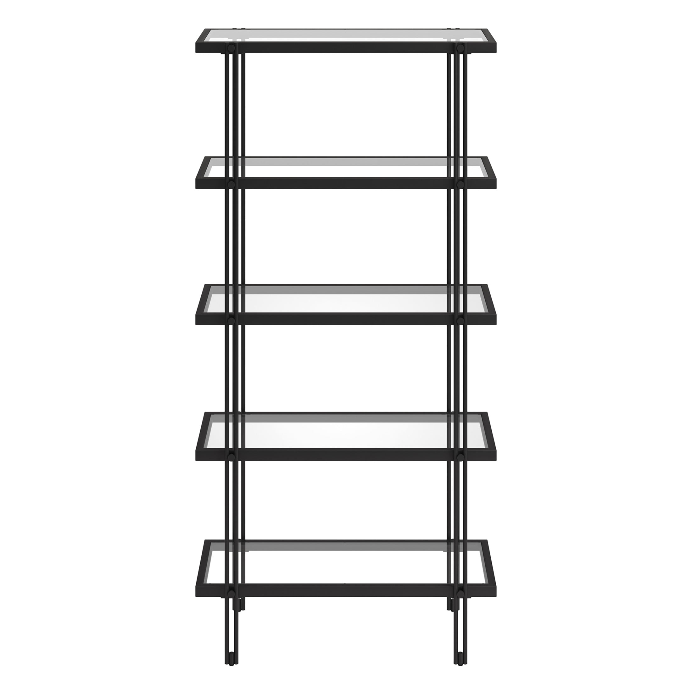 Evelyn&Zoe Inez 68" Tall Rectangular Bookcase in Blackened Bronze