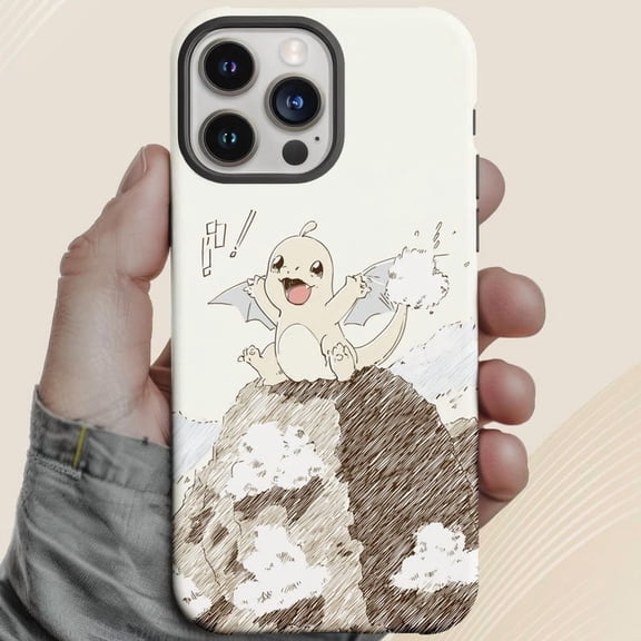Anime Inspired Hand Drawn Pokemon Style Phone Case iPhone 17 16 15 14 13 12 11 Pro Max