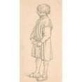 thumbnail image 2 of Wilhelm Marstrand 14x24 Black Ornate Framed Double Matted Museum Art Print Titled: Studies of a Standing Swedish Boy (1851), 2 of 5