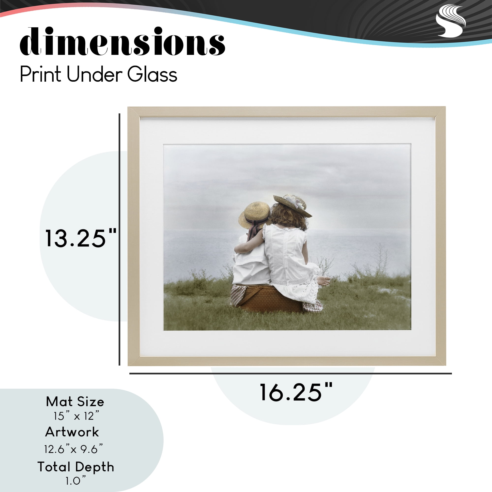 Stupell Industries Friends By The Ocean Birch Framed Print Under Glass, design by Kendra Dew