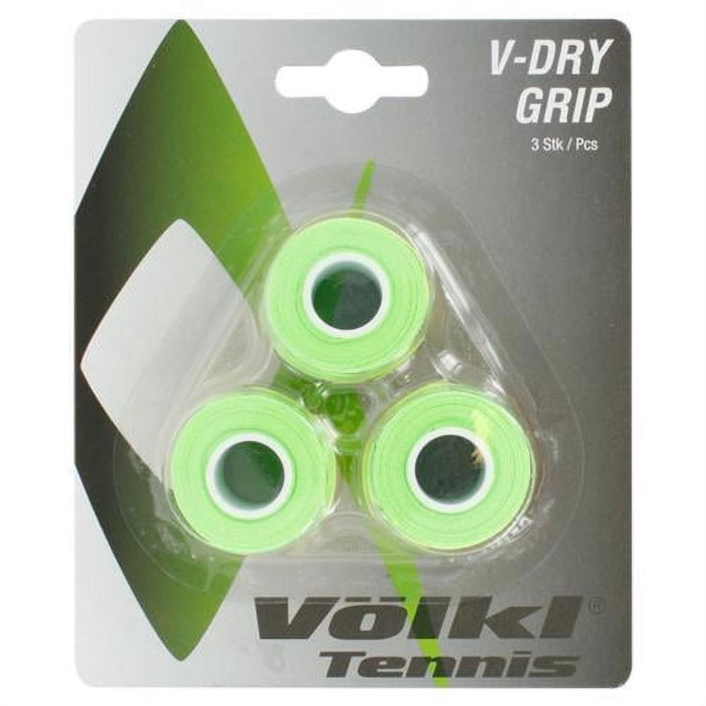 VOLKL V-Dry Grip | Overgrip | High Performance Tennis Grip (Neon Yellow, 3-Pack)