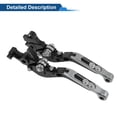thumbnail image 6 of Unique Bargains Short Long Brake Clutch Levers for SUZUKI Hayabusa/GSXR1300 08-20 Adjustable Motorcycle Handlebar Brake Lever Aluminum Alloy Black Handle Titanium End, 6 of 7