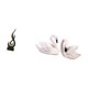 thumbnail image 5 of Estatua Abstracta De Cisne Con Llamas De Resina, Escultura De Arte Moderno, Adorno Para Sala De Estar, Dormitorio, Oficina, Armario, Hogar. Figura De Pareja De Pájaros. Recuerdo., 5 of 8