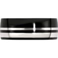 thumbnail image 3 of Black Ti & Sterling Silver 9mm Polished Band, 3 of 5