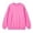 Pink, variant on Solid Color Pullover Sweatshirt Long Sleeve Crewneck Casual Soft Knit Top For Everyday Wear Junior Girls Sweatsuits