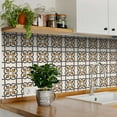 thumbnail image 2 of Mi Alma Floral Brown Gray Tile Stickers - Removable Vinyl 4x4, 24 pcs, 2 of 11