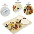 thumbnail image 4 of FREEAMG Butterfly Flower Dish Drying Mat for Kitchen Counter, Ultra Absorbent Reversible Microfiber Dishes Drying Rack Pad Heat-resistant Mats 16x18in, 4 of 7