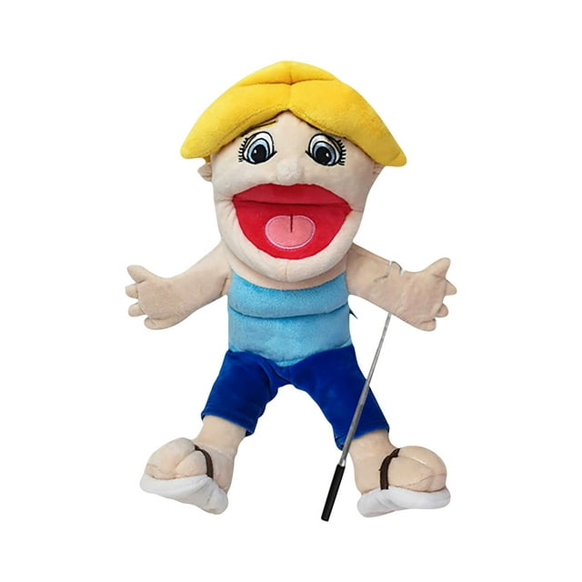 Jeffy Puppets, 15.7in Jeff Series Hand Puppets , Soft Plush Toy Hand Puppet,Jeffy Plush Toy Cosplay,Jeffy Hat Hand Puppet Game,Parent-Child Interaction