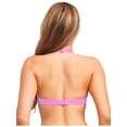 thumbnail image 2 of Oyolan Womens Shiny Patent Leather Halter Bra Backless Cut Out Design For Party Clubbing Pink S, 2 of 5