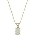 thumbnail image 2 of Oval Opal and Diamond Solitaire Pendant 14K Yellow Gold (0.50ct), 2 of 2