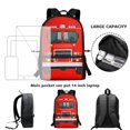 thumbnail image 4 of Jeiento Fire Truck Backpack with Lunch Box Set for Boys Girls 5-7 7-10 Kids School Bag Red Elementary Middle School Book Bag Lunchbox Pencil Case Water Bottle Holder for Kids Child Daypack, 4 of 7