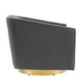thumbnail image 4 of Modway Twist Performance Velvet Swivel Chair in Gold & Charcoal, 4 of 8