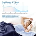 thumbnail image 5 of Exclusivo Mezcla Cooling Comforter Twin Size Navy, Lightweight Summer Blanket for Hot Sleepers, Soft Breathable Cool Bedding Duvet for Night Sweats, 68"x88", 5 of 9