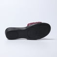 thumbnail image 4 of CQONEPT Womens Fashion Casual Spring And Summer Comfortable Woven Hollow Breathable Round Toe Open Toe Thick Wedge Heel Slippers Hot Pink 42, 4 of 6