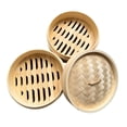 thumbnail image 5 of THY Collectibles 2-Tier Bamboo Steamer Basket Set  Perfect for Dim Sum, Dumplings, Buns, Seafood & Rice  Ideal for Asian Cooking Bamboo, 8-Inch, 5 of 6