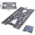 thumbnail image 2 of Wholesaleï¼City Train Left Right Points Flexible Railway Crossing Tracks Rails Forked Straight Curved Building Block Brick Toys 2 Set, 2 of 4