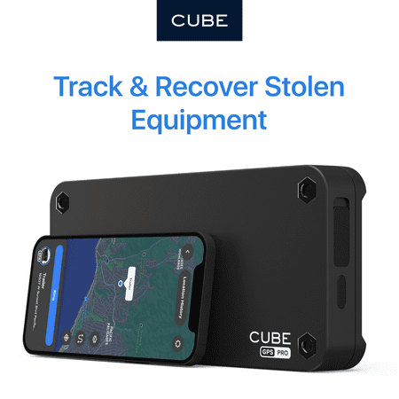 Cube - GPS Asset Tracker with magnetic base and one year rechargeable battery - Black