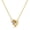 Gold,June, variant on Emerald Green Necklace for Women, Interlocking Double Circle Moissanite Rhinestone Diamond Crystal Birthstone Pendant, Rose Gold Dainty Hypoallergenic Chain Necklaces