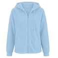 thumbnail image 6 of CAIVO Oversized Sweatshirt For Women Zip Up Casual Hoodie With Pockets Solid Color Long Sleeve Tops Fall Lightweight Comfortable Soft Daily Wear, 6 of 6