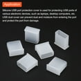 thumbnail image 4 of 15pcs Laptop USB Port Plugs Covers Caps Plastic Anti Dust Protector for USB Male End, Clear, 4 of 4