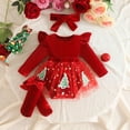 thumbnail image 2 of OJSFQUFP Baby Girl Outfit Christmas Man Romper Dress Cute Infant Xmas Winter Clothes, 2 of 7
