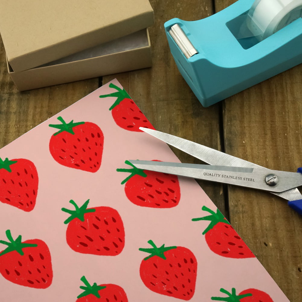 Cute Strawberry Strawberries Pattern Sketchy Premium Roll Gift Wrap  Wrapping Paper 