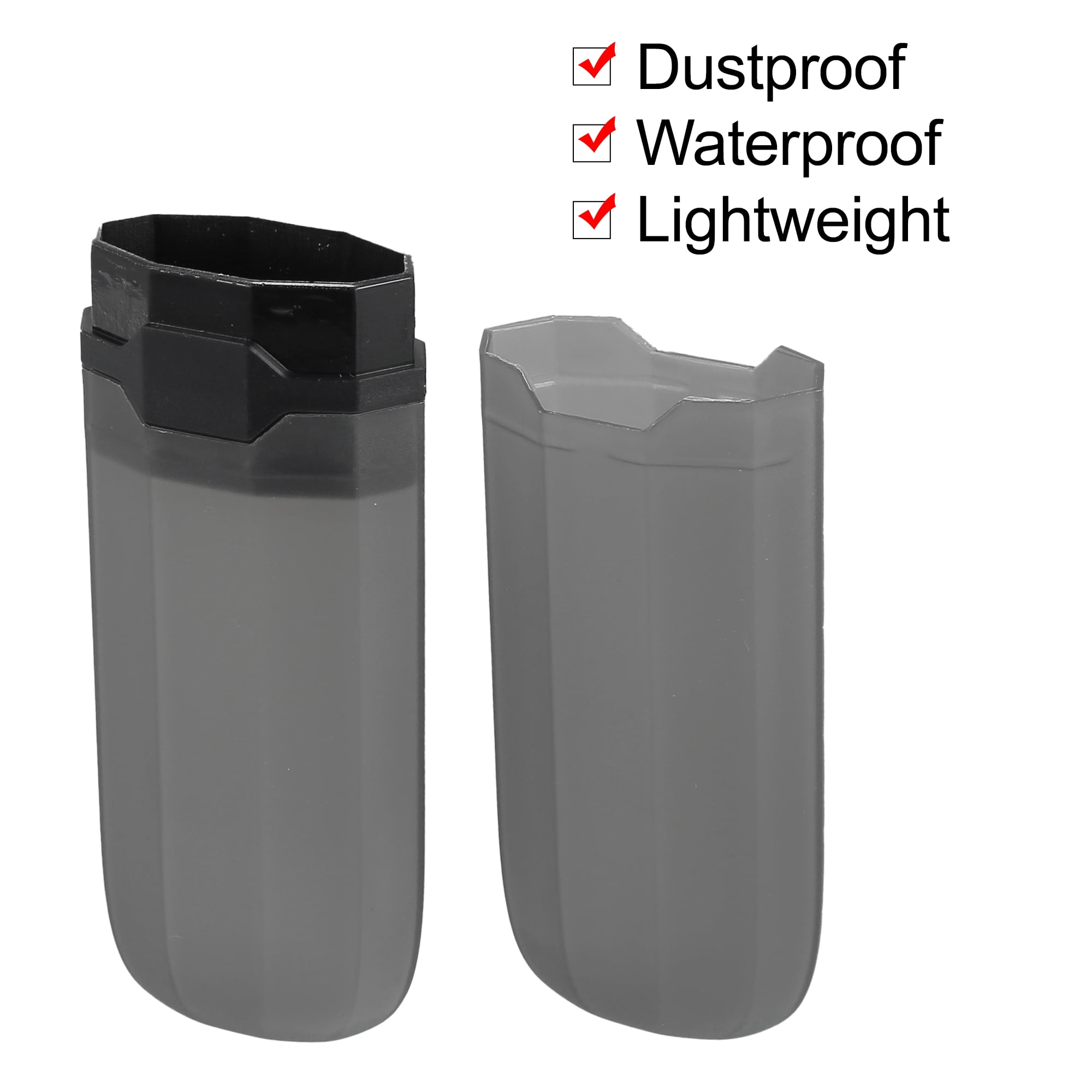 Unique Bargains Toothbrush Case Traveling Toothbrush Holder Case Plastic Black 7.87"x2.17"