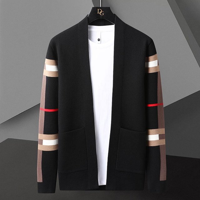 Cárdigan de marca de moda de otoño para hombre, suéter de punto de manga larga, versátil y atractivo, venta al por mayor