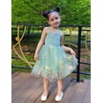 thumbnail image 4 of Oudiya Toddler Girls Tutu Party Dress Tulle Ruffle Hem Cami Summer Dress for Kids 2-6Y, 4 of 7