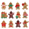 thumbnail image 2 of 12Pcs Traditional Christmas Tree Ornaments Decorations Charms Mini Christmas Gingerbread Man Wreath Fireplace Handbag Holiday Decor Yotijar hombre de jengibre, 2 of 9