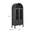 thumbnail image 4 of Tessa Arched Storage Display Cabinet in Black, 4 of 10