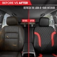 thumbnail image 4 of Motor Trend Faux Leather Seat Covers For Trucks, Cars, & SUV - Front Black & Red Car Seat Cover Set - Universal Fit For Most Automotives - Forros Para Asientos De Carro - CarSeat Covers Accessories, 4 of 10
