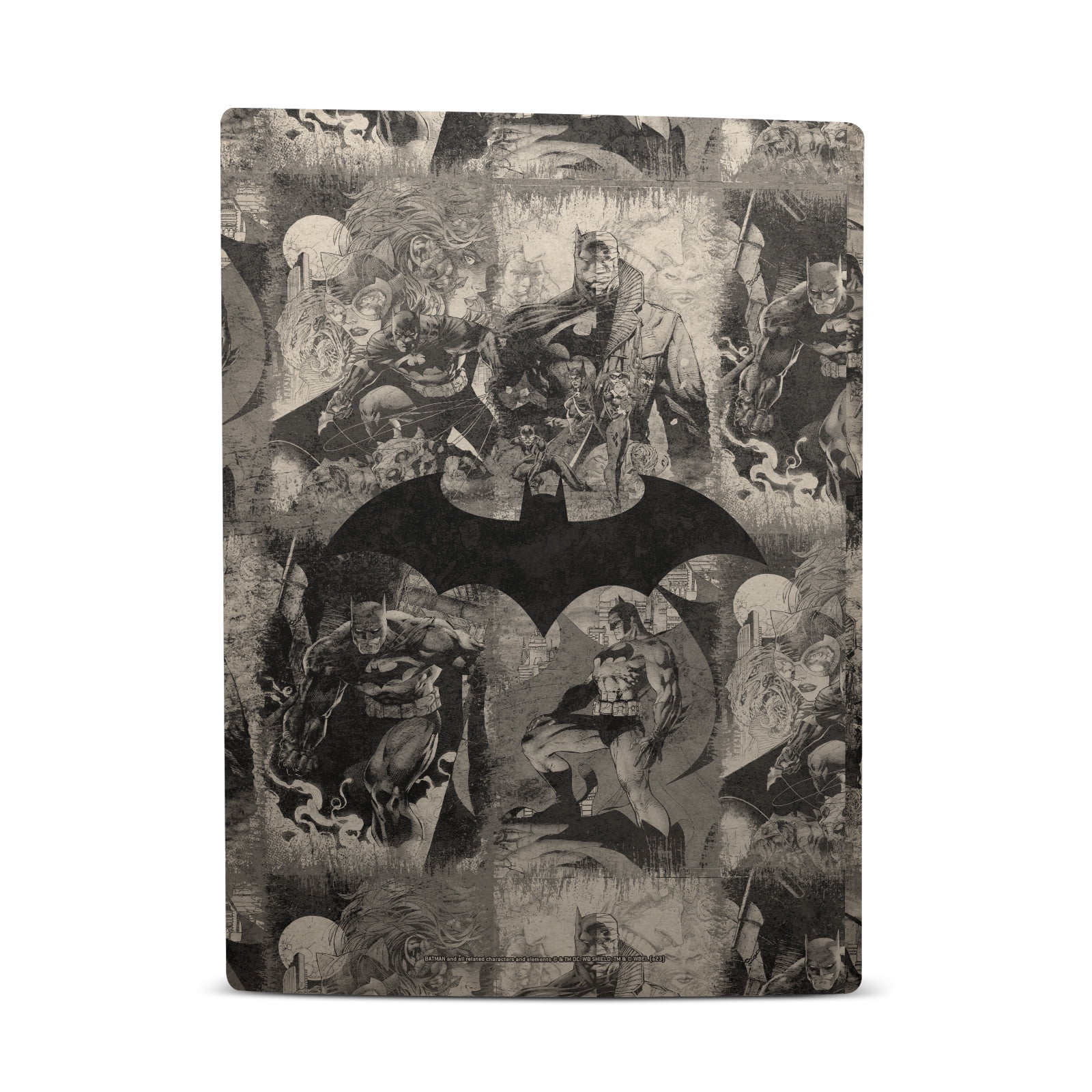 Head Case Designs Officially Licensed Batman DC Comics Logos And Comic Book Collage Distressed Vinyl Sticker Skin Decal Compatible with Sony PS5 Digital Edition Bundle
