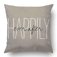 thumbnail image 1 of ABPHQTO Love Rustic Chic Happily Ever After Lumbar Linen Decor Con Cremallera oculta para Dormitorio Sofá Funda de almohada 40x40 cm ABPHQTO, 1 of 1