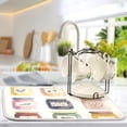 thumbnail image 5 of Yayeee Dish Drying Mat for Kitchen Counter 16"x18" Microfiber Absorbent Pad, Beige Jam Jars, 5 of 7