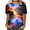 09 Yellow, variant on YueHuiYing Galaxy Shirt for Women Space Print Loose-Fit Short Sleeve Crewneck Casual Blouse Summer Graphic Tee Tops Cute Streetwear