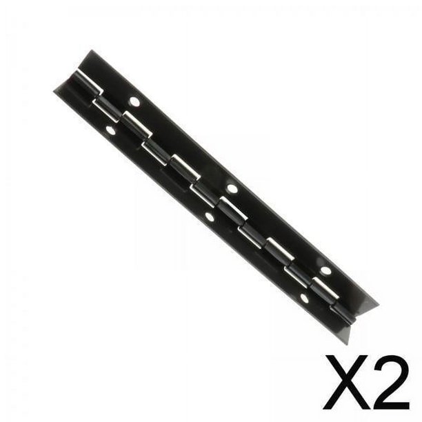 2x para Piano de Alta Resistencia, Continua Plegable Fija con Orificios, S para Muebles de Acero Inoxidable para Puertas de 2 piezas