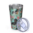 thumbnail image 2 of 16oz Tumblers Dachshund and Flower Stainless Steel Vacuum Insulated Double Wall Travel Tumbler Cups Mug with Lid and Straw,Cleaning Brush for Coffee,Tea, 2 of 4