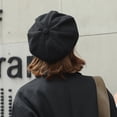 thumbnail image 7 of Cheers.US New Women Beret Newsboy Hat Cap for Ladies British Style Felt Solid Color Wide Brim Beret Winter Warm Peaked Cap Hat, 7 of 7