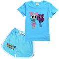 thumbnail image 1 of Boys Dandy's World Tracksuits T Shirt and Shorts 2pcs Set Kids Dandy's World T Shirt Outfits, 1 of 1