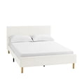 thumbnail image 5 of Gewnee Queen Size Platform Bed Frame with Upholstered Teddy Velvet Headboard - Wood Slat Support, Sturdy Construction.No Box Spring Required, 5 of 13
