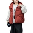 thumbnail image 3 of Kiijoy Winter Girls Stylish Hooded Vest Kids Sleeveless Outerwear Puffer Jacket, Sizes 5-6, 3 of 6