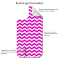 thumbnail image 4 of DistinctInk Custom SKIN / DECAL compatible with OtterBox Defender for iPhone 11 Pro MAX (6.5" Screen) - Hot Pink White Chevron Stripes Wave - Chevron Stripes Pattern, 4 of 5